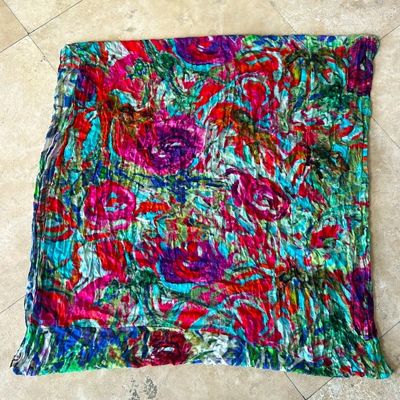 Colorful Women’s Infinity Scarf Pink Red Blue Green Orange Purple Soft - Picture 3 of 8